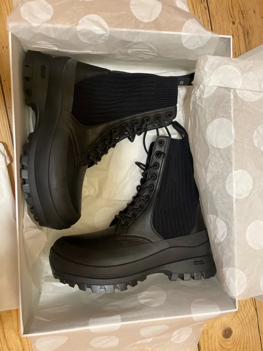 Stella McCartney Trace designer combat boots black - Image 3