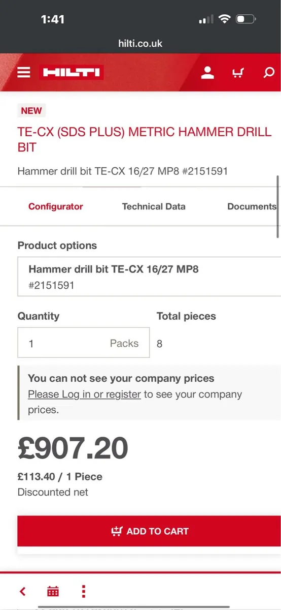 Hilti TE CX 16/270 Hammer Drill Bits - Image 4