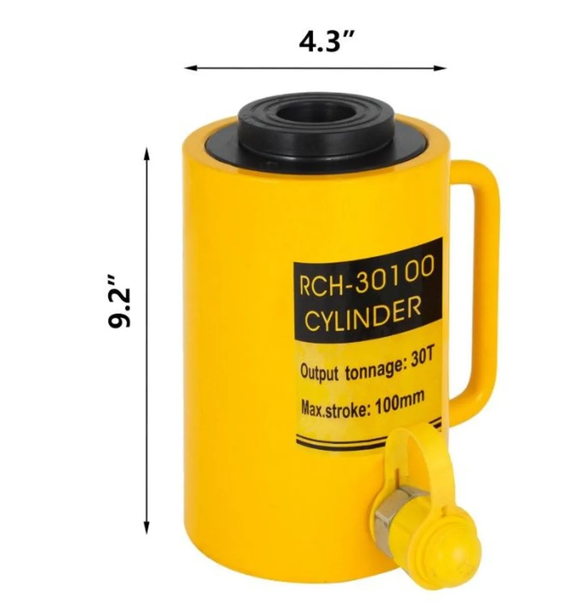 30Ton 4 Inch Stroke Hollow Hydraulic Cylinder Jack - Image 1