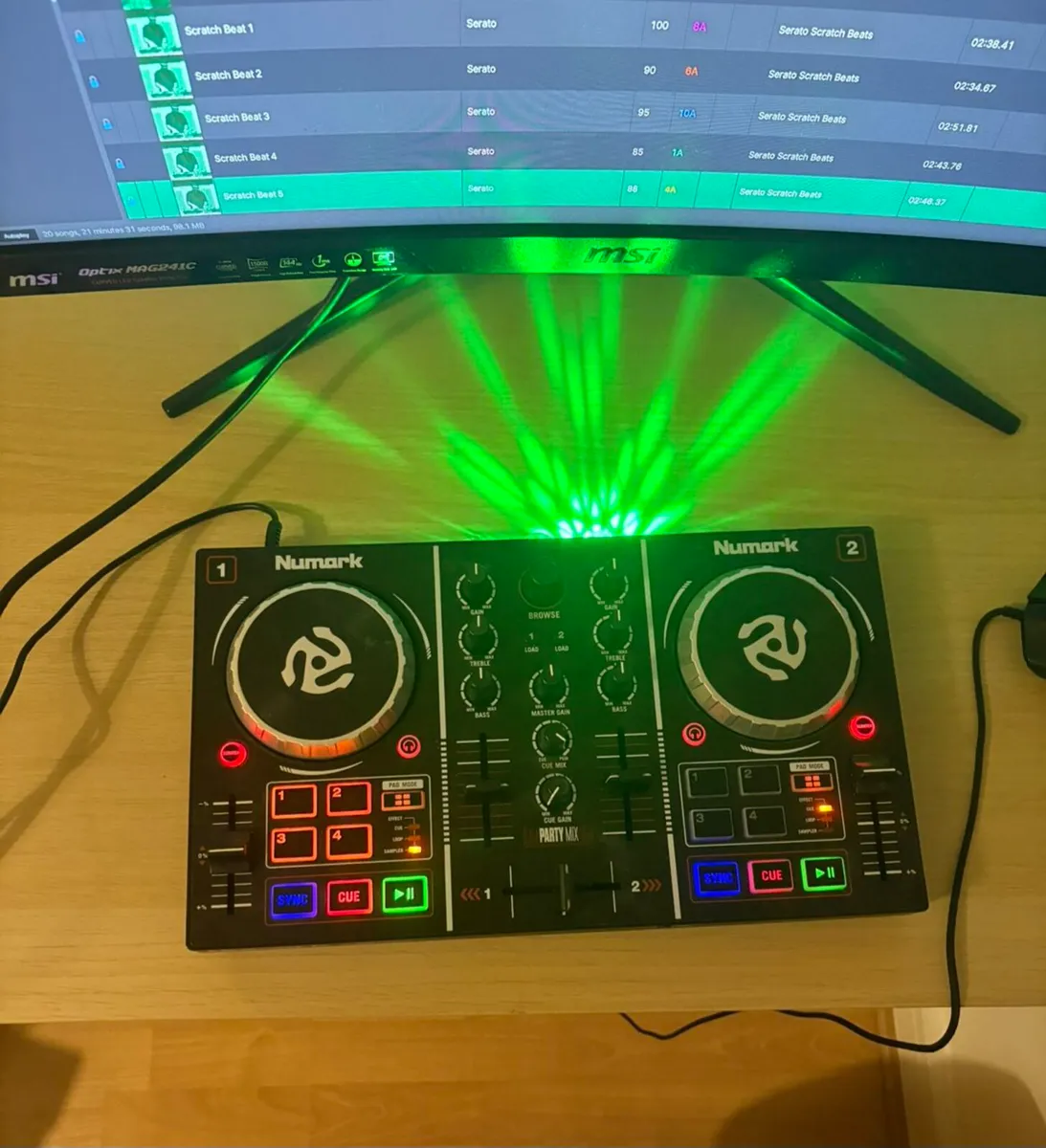 Numark Party Mix DJ Controller + Superlux HD572 He - Image 2