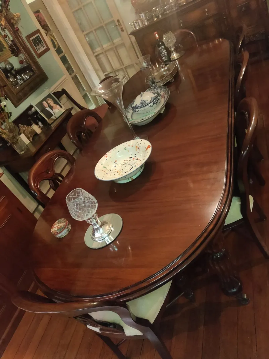 Mahogany Dining Table and eight chairs - Image 1