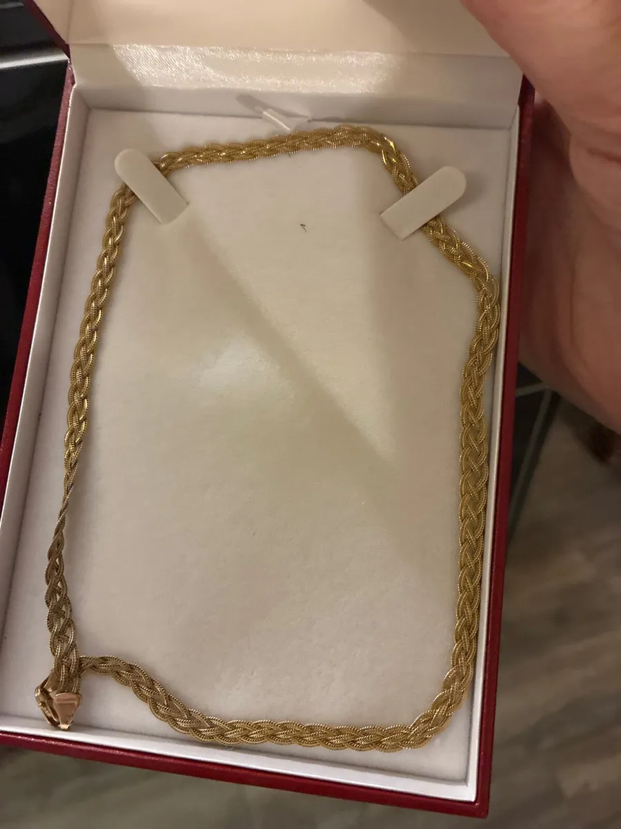 9ct gold plaited chain - Image 1