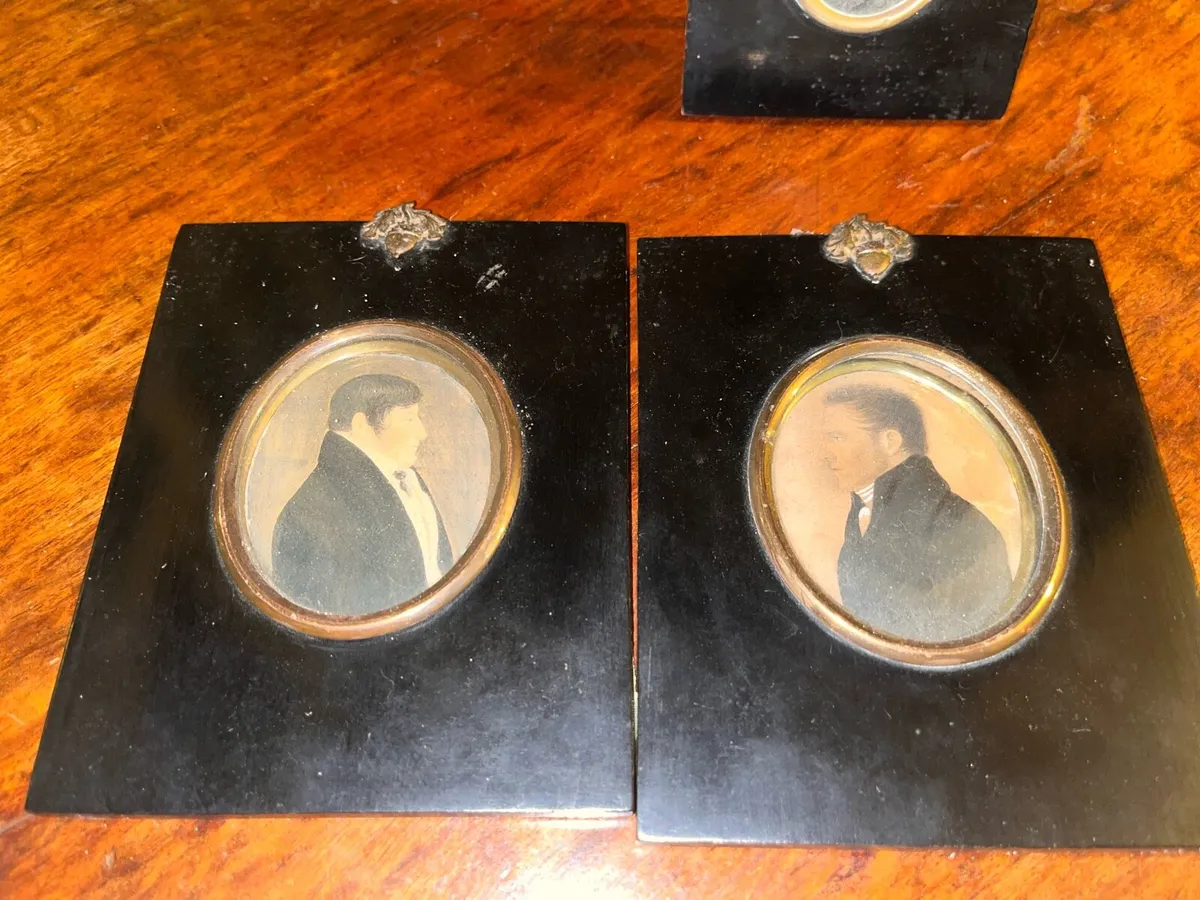 Pair of Antique Miniature Portraits - Image 1