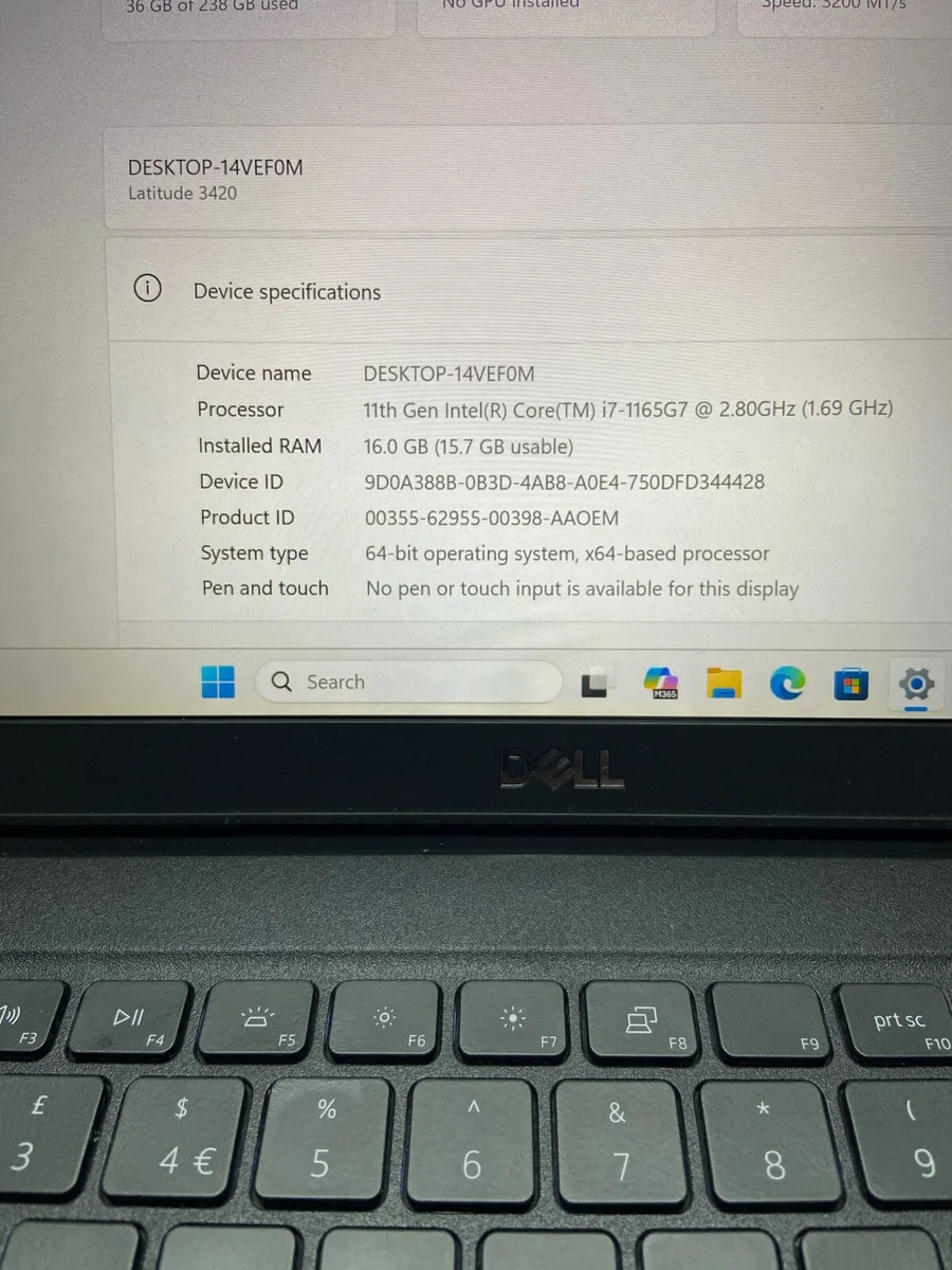 Dell i7 pro laptop for sale win 11 pro - Image 4