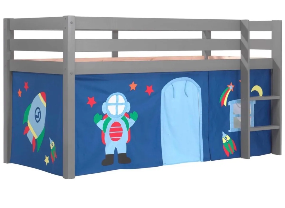 Mid-Sleeper Bed with Space Curtains –