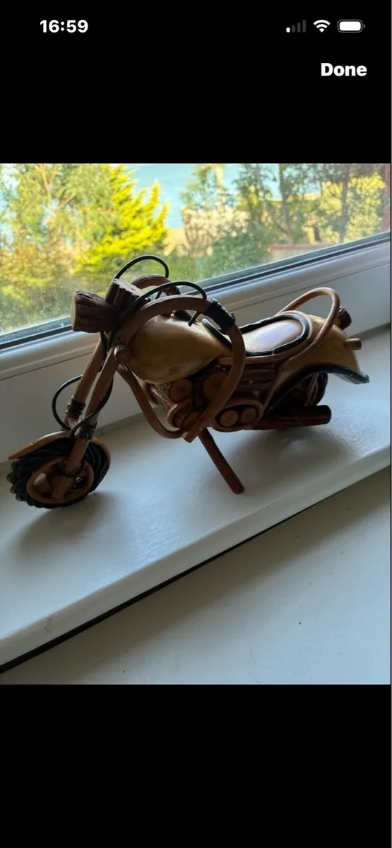 Handcrafted Harley Style Timber Bike - Image 1