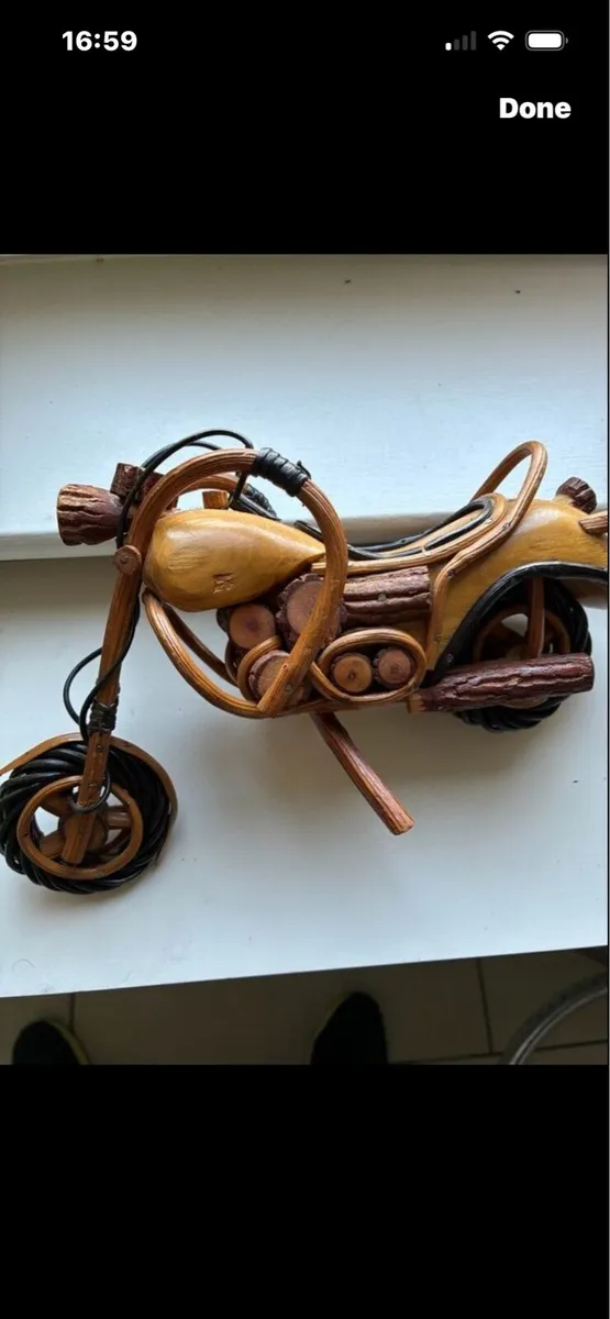Handcrafted Harley Style Timber Bike - Image 2