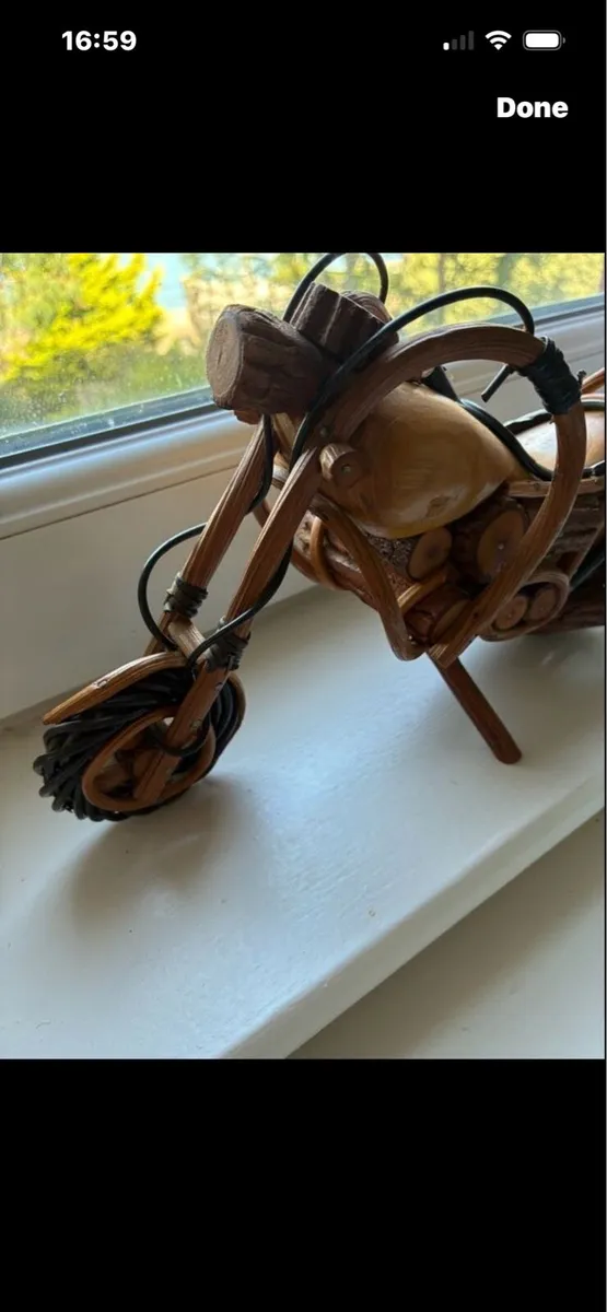 Handcrafted Harley Style Timber Bike - Image 3