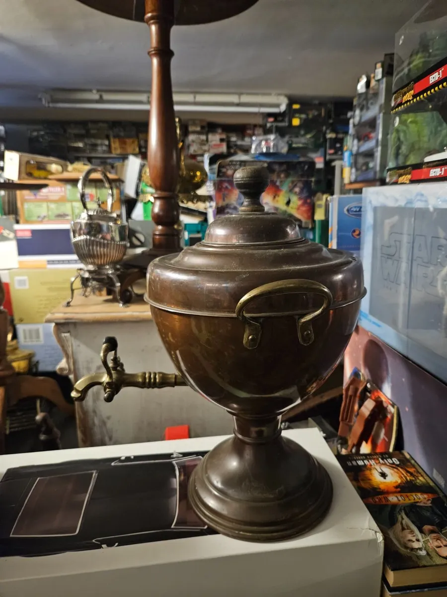 Vintage Antique Copper Tea Urn - Image 1