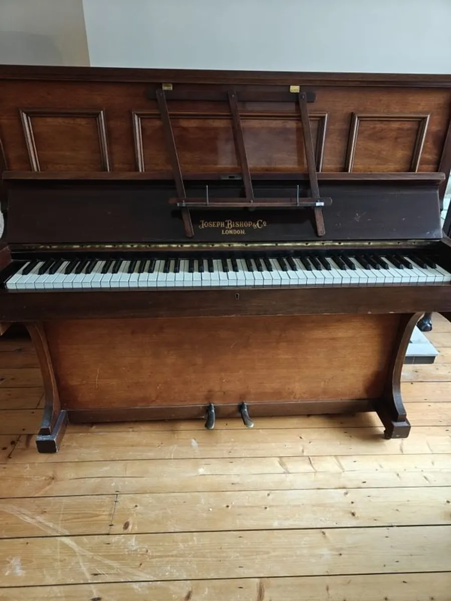 Joseph Bishop & Sons London Upright Piano - Mahogany - Image 1