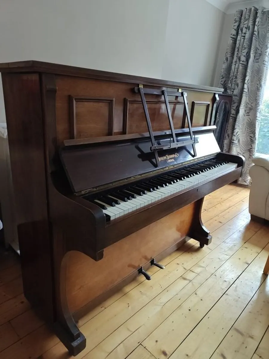 Joseph Bishop & Sons London Upright Piano - Mahogany - Image 2
