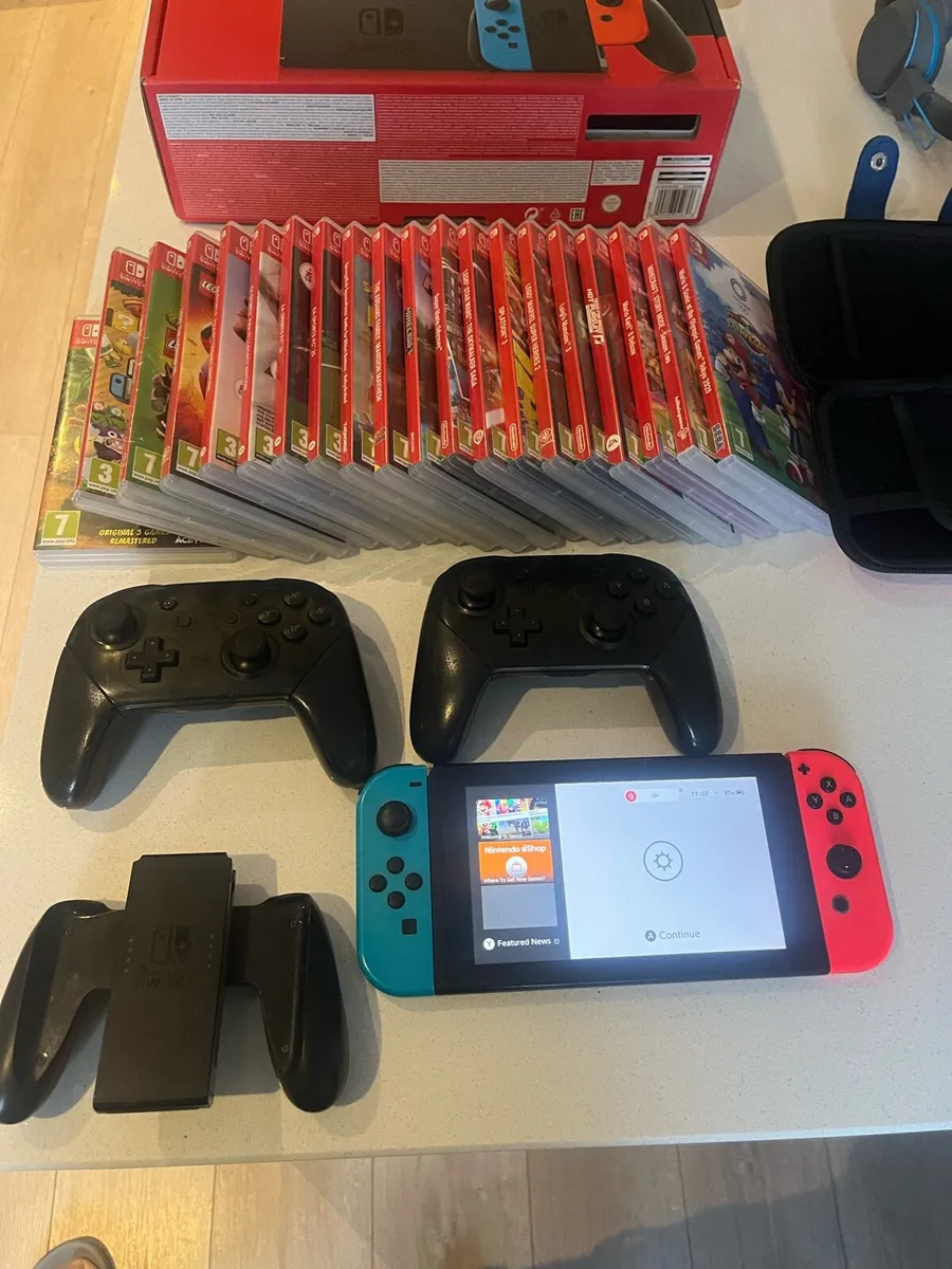 Nintendo Switch plus 20 games & more - Image 1