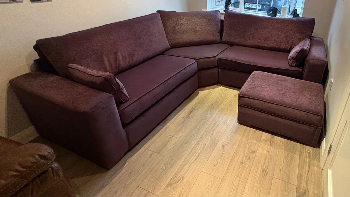 Corner Couch (with footstool) - Image 1