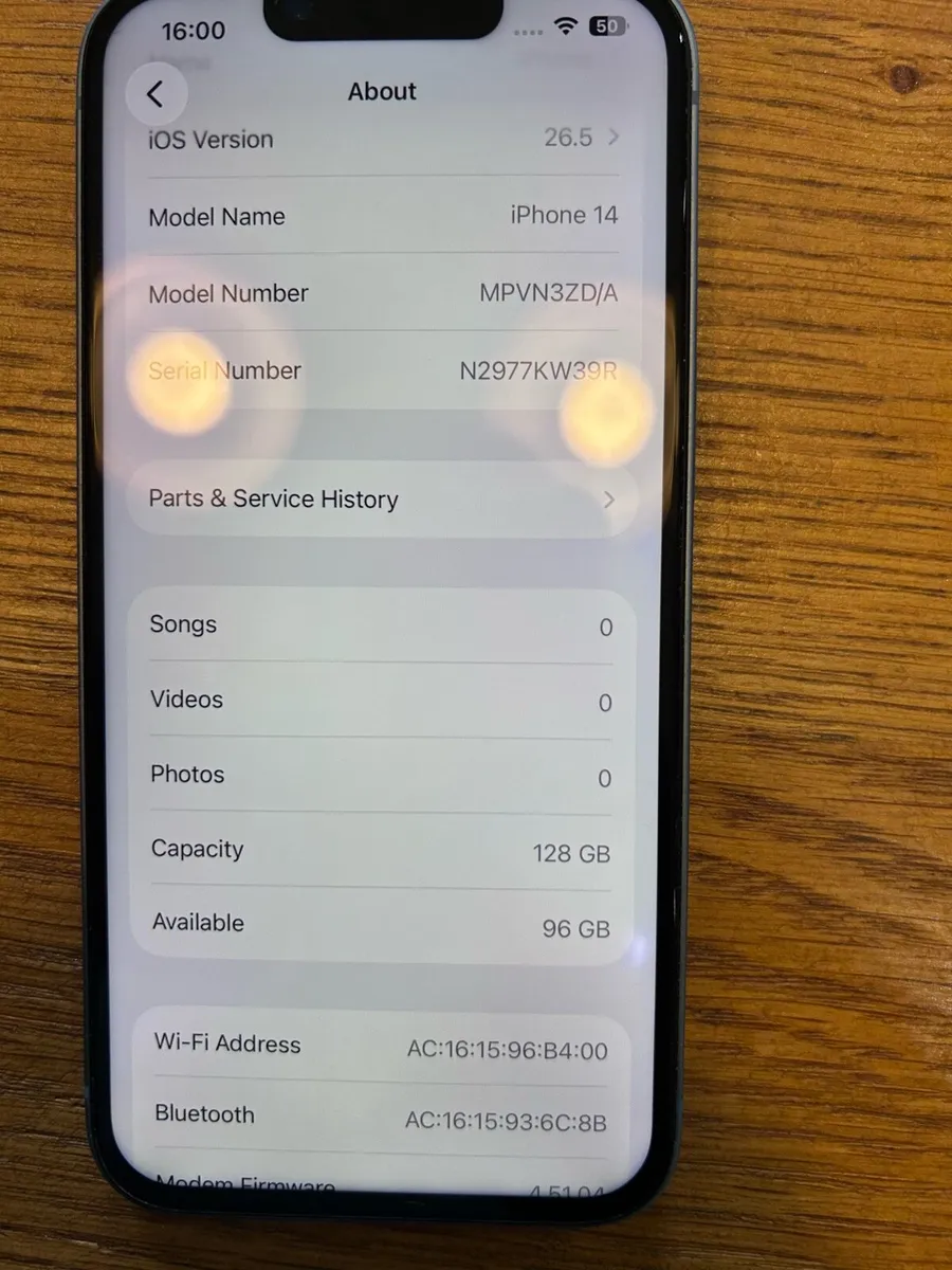 iPhone 14 Excellent condition 128Gb. Battery 100% - Image 2