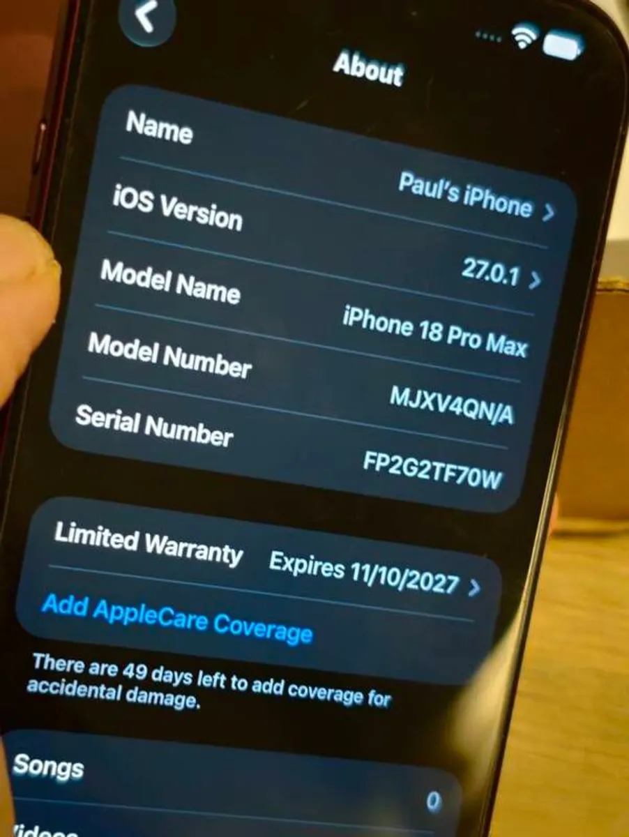Apple iPhone 18 Pro max. 512gb. Burgundy. Receipt. - Image 3
