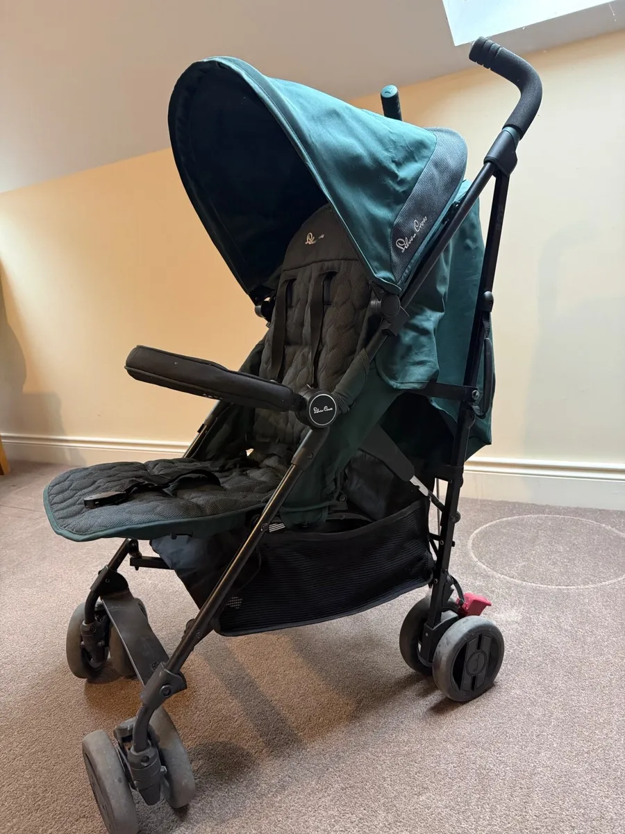 Silver Cross Pop Stroller – Dark Green, Lightweigh - Image 1