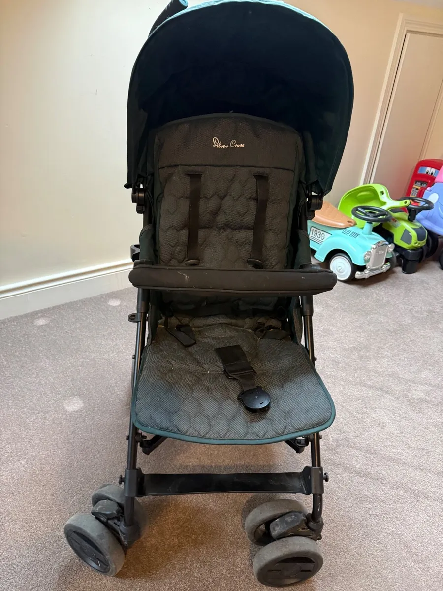 Silver Cross Pop Stroller – Dark Green, Lightweigh - Image 2