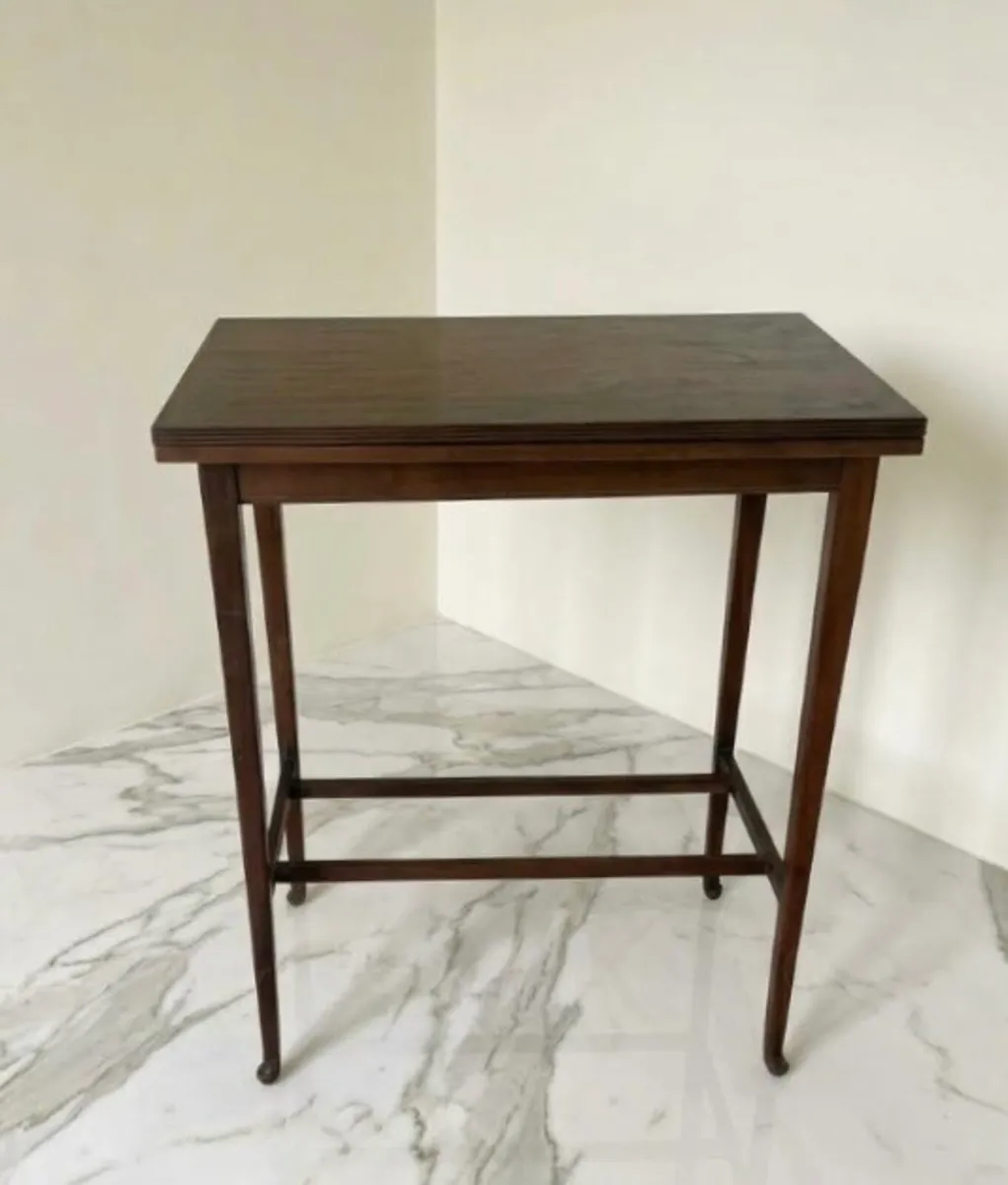 Edwardian Queen Anne cards table - Image 1