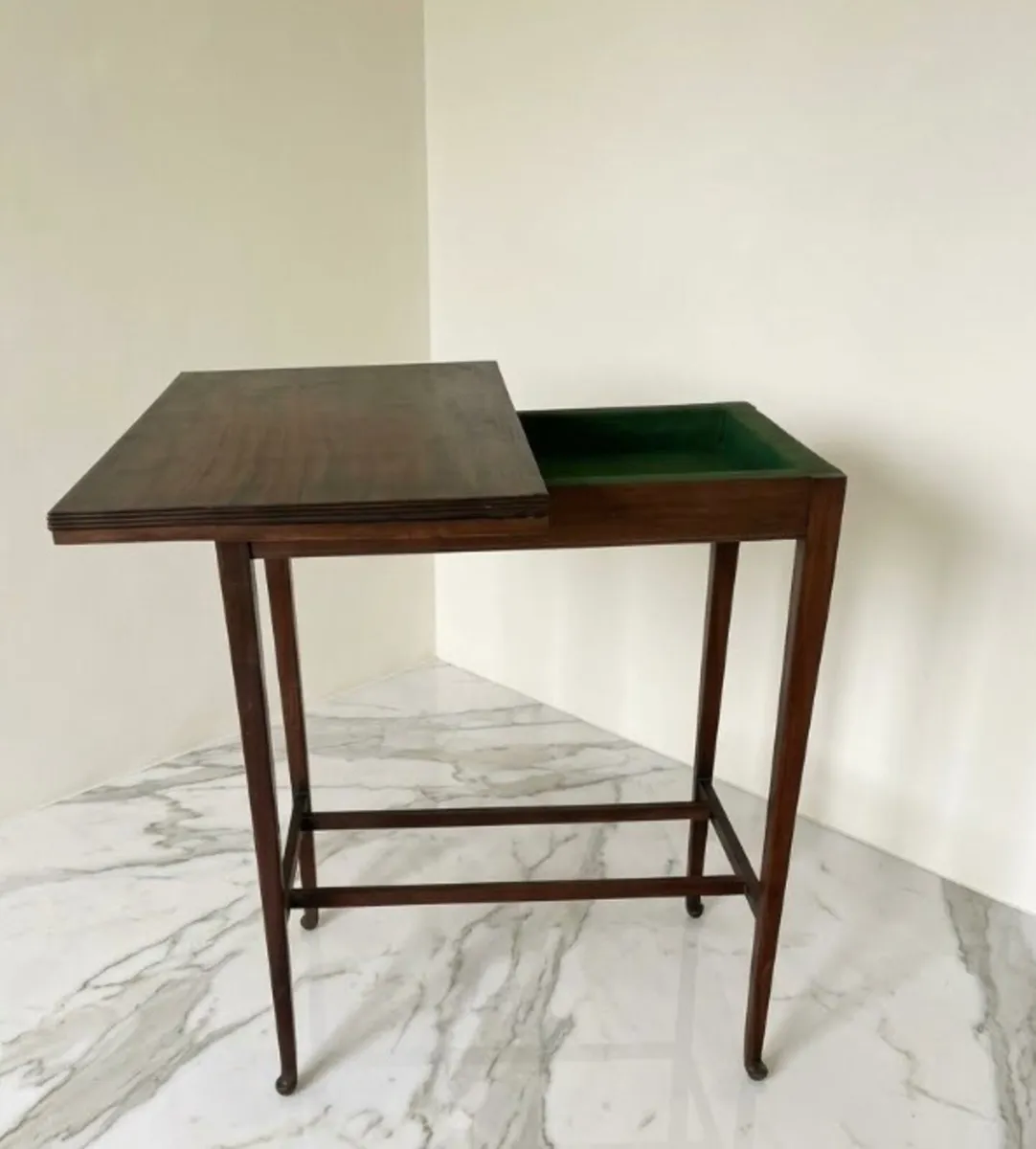 Edwardian Queen Anne cards table - Image 2