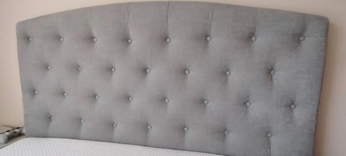 King Size Upholstered Bed + Emma Mattress (6 month - Image 2