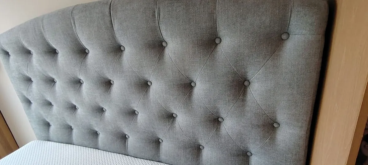 King Size Upholstered Bed + Emma Mattress (6 month - Image 3