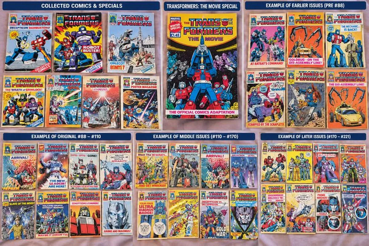 Vintage Marvel UK Transformers Comics 1980s  115 plus Issues  Annuals and Specials  Job Lot - Image 1