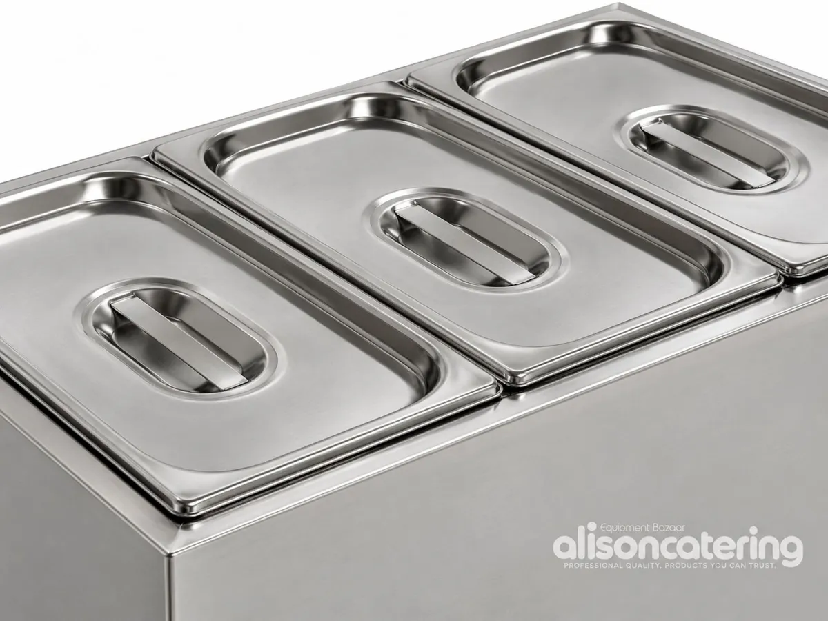 Banks 3-Pan Electric Bain Marie with Lids - Image 4