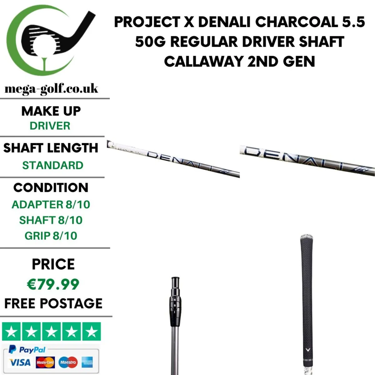 Project X Denali Charcoal 5.5 50G Regular Driver - Image 1