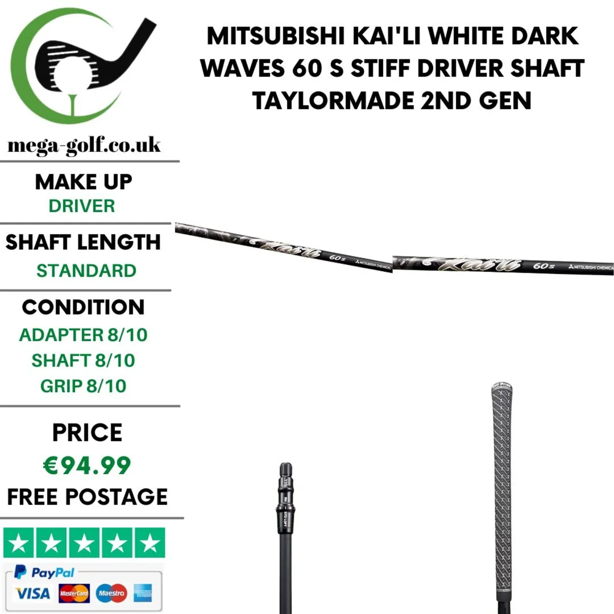 Mitsubishi Kai'li White Dark Waves 60 S Stiff - Image 1