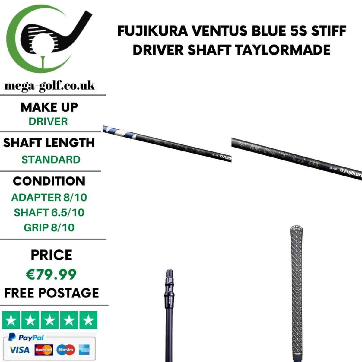 Fujikura Ventus Blue 5S Stiff Driver Shaft - Image 1