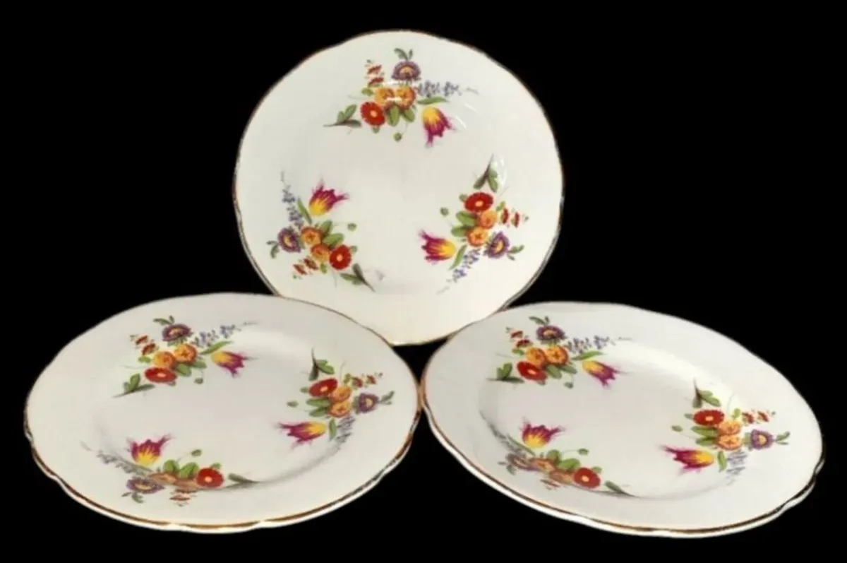 Vintage Winston Bone China Side Plates - Set of 3 - Image 1