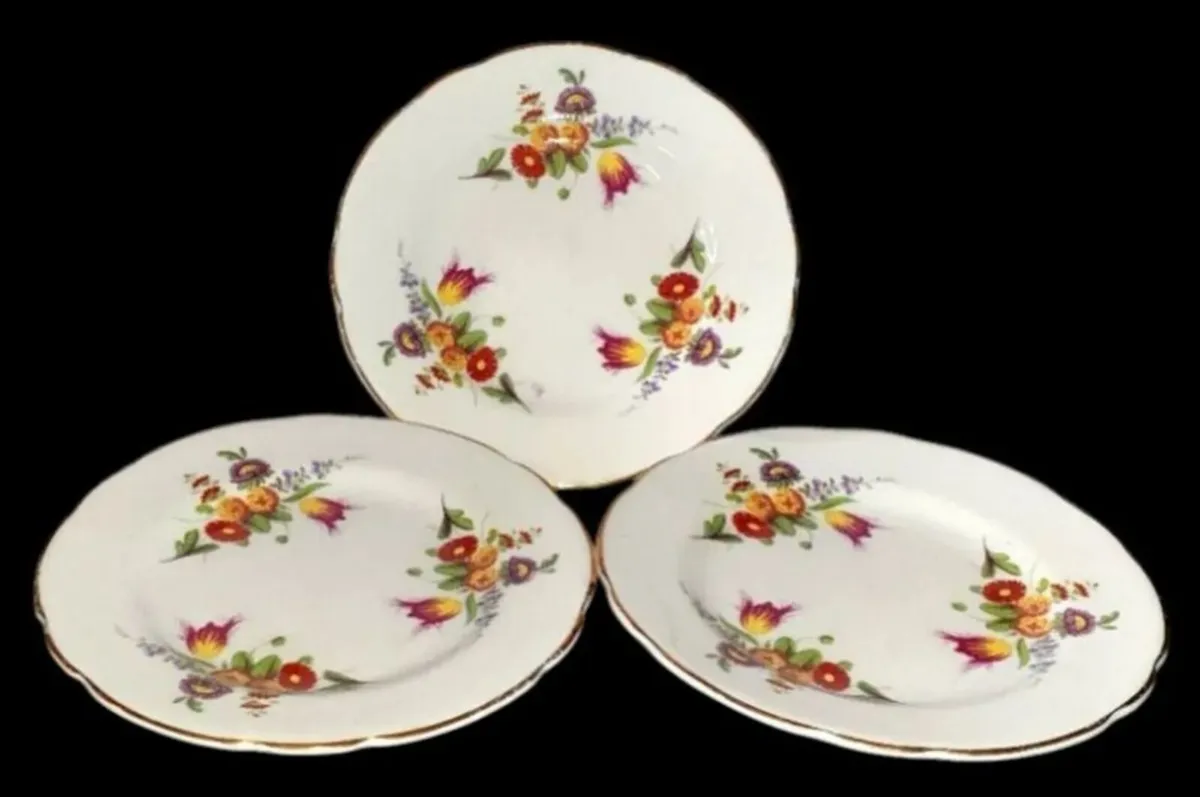 Vintage Winston Bone China Side Plates - Set of 3 - Image 3