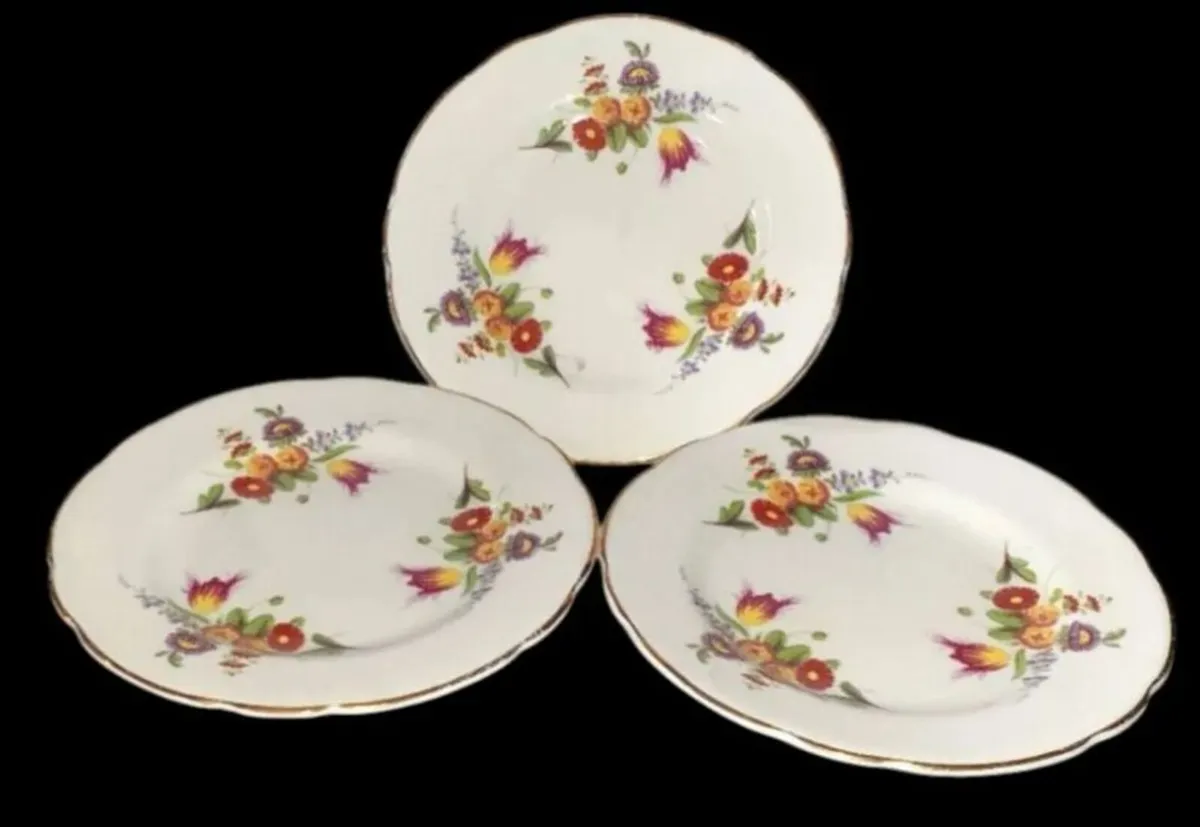 Vintage Winston Bone China Side Plates - Set of 3 - Image 2