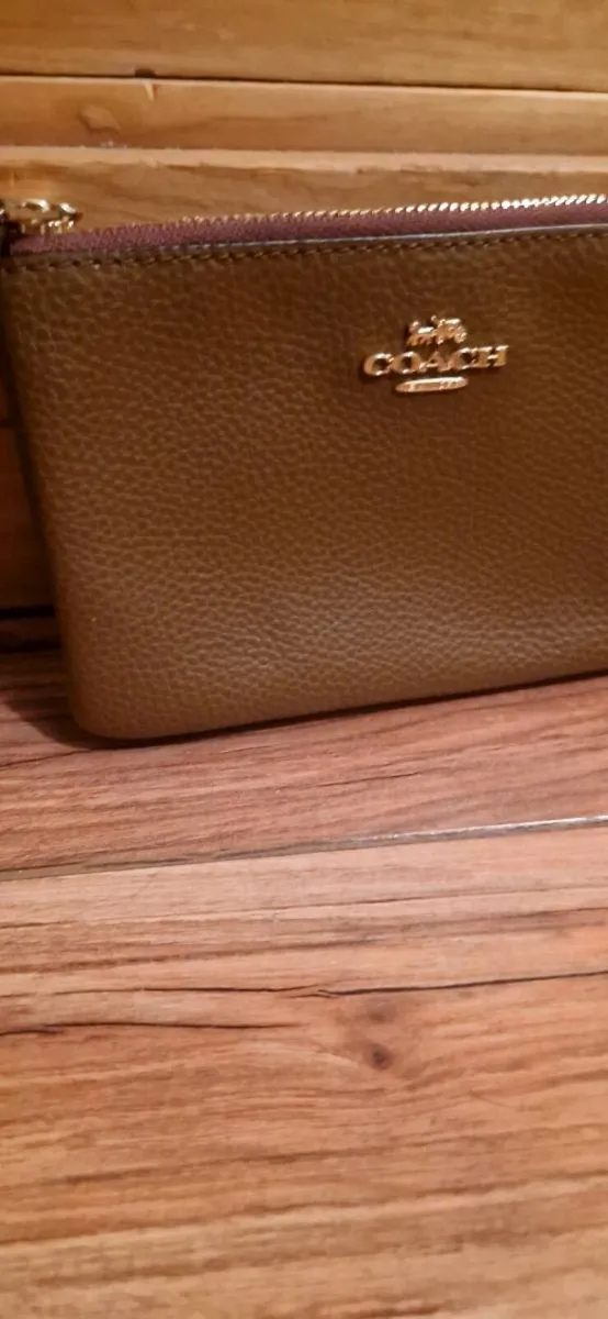 Coach Brown Leather Double Zip Wallet – Never Used - Image 4