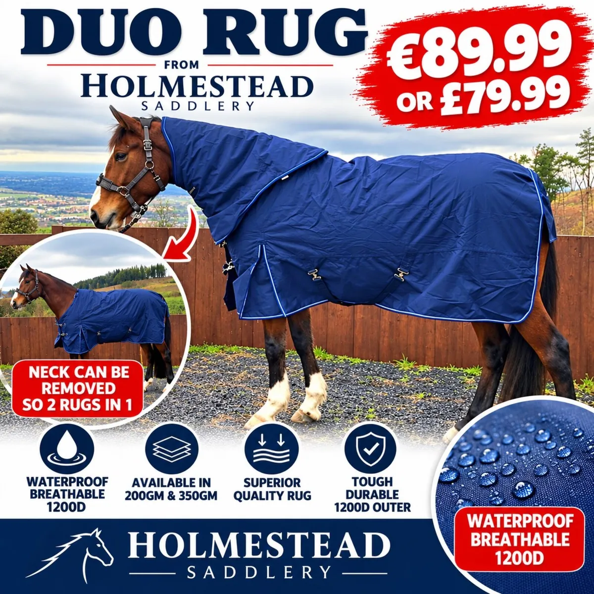2 TURNOUT RUGS IN 1 RUG THE DUO by HOLMESTEAD