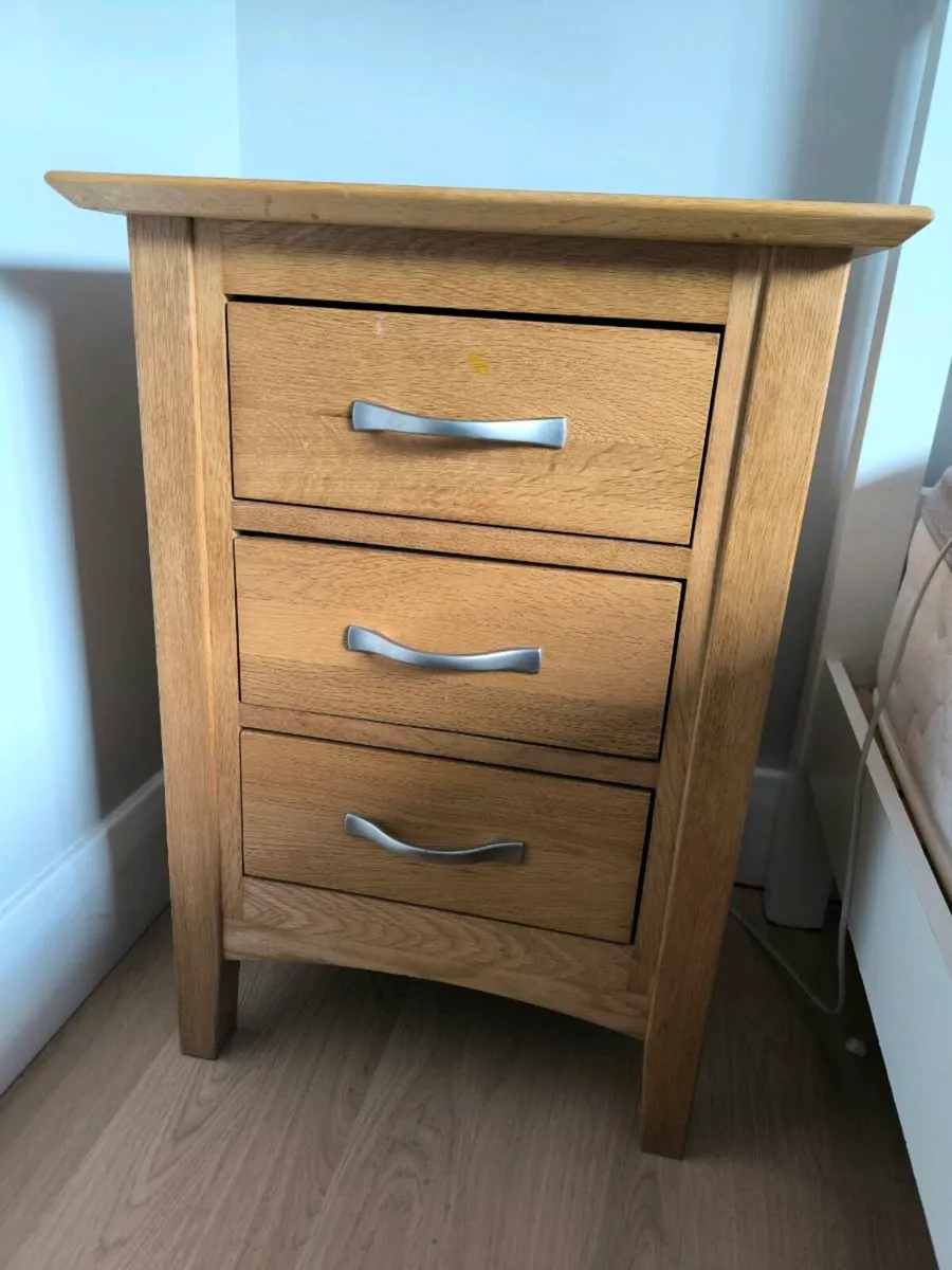 Oak lockers x 2, 3 drawers, solid oak - Image 2