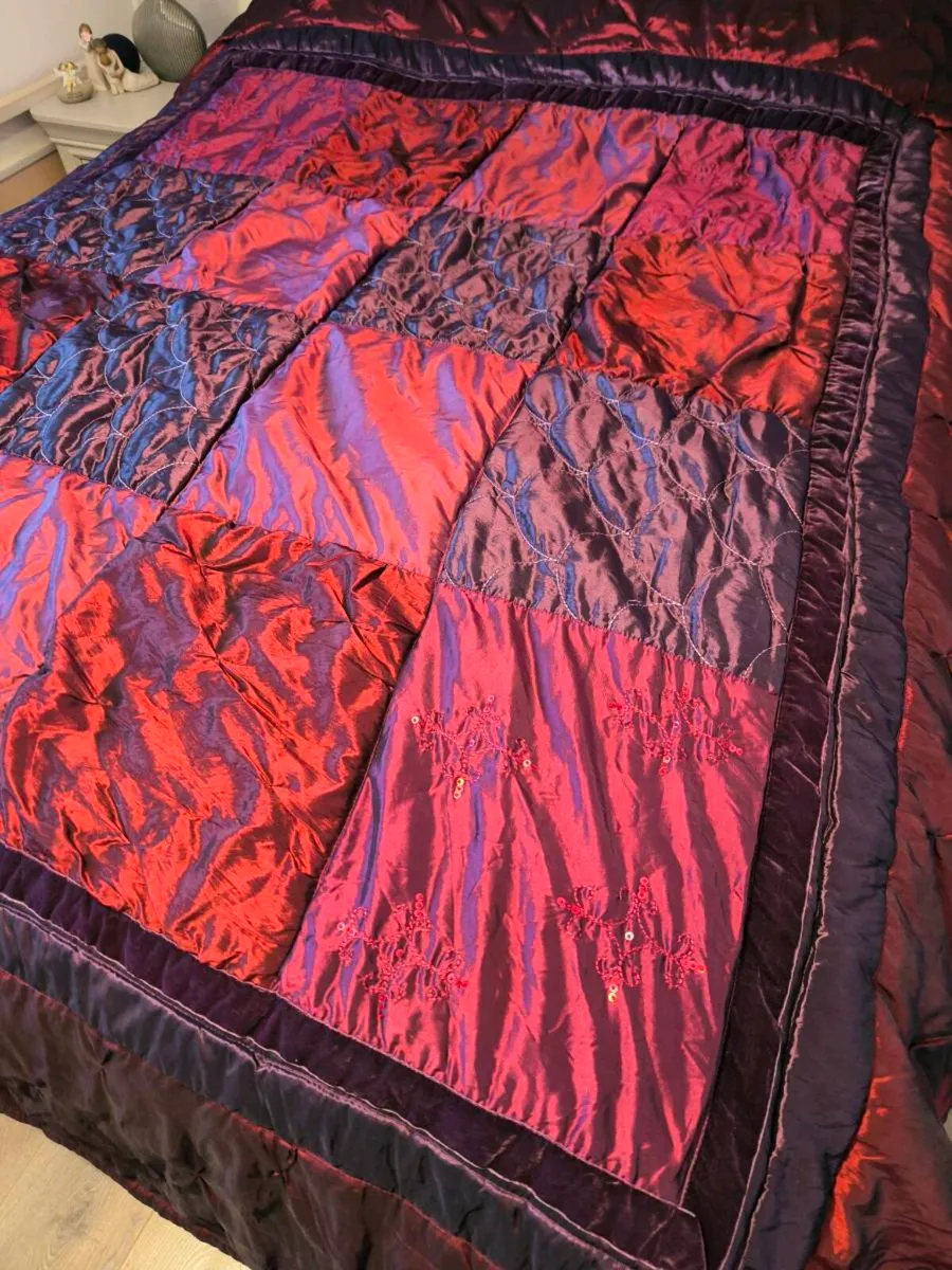 Bedspread - Burgundy, Pink and Purple Double - Image 2