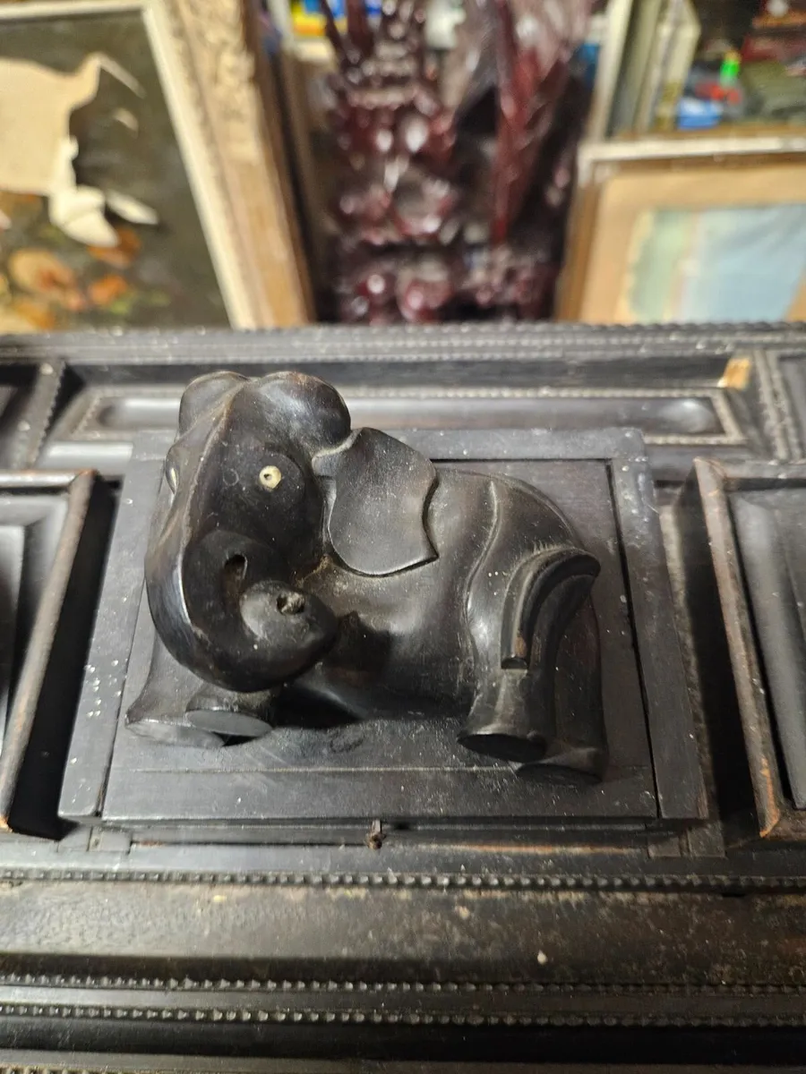 Vintage Ebony Writing Box - Image 2