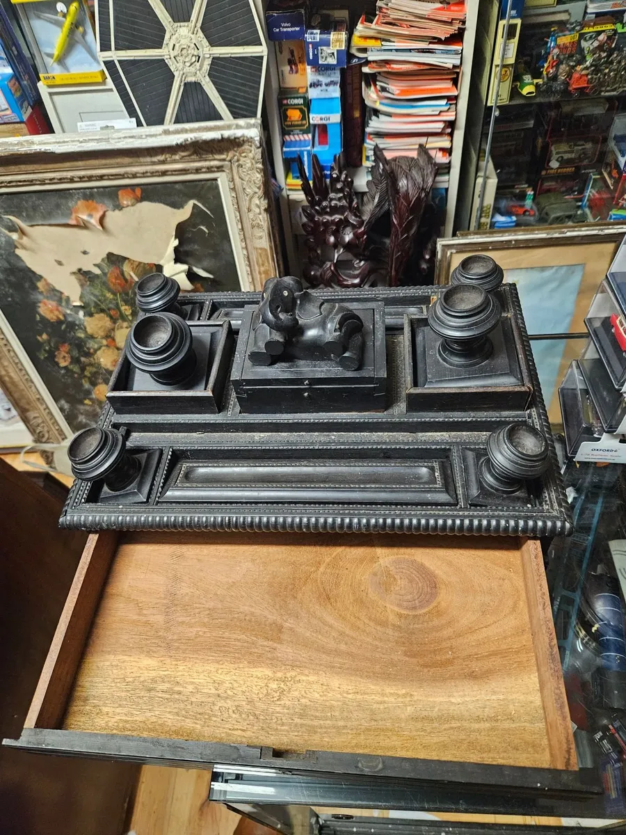 Vintage Ebony Writing Box - Image 3