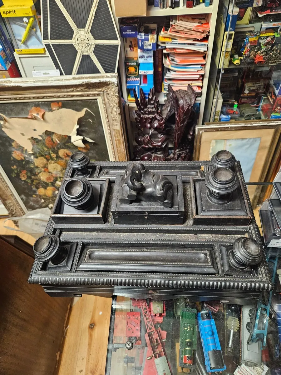 Vintage Ebony Writing Box - Image 1