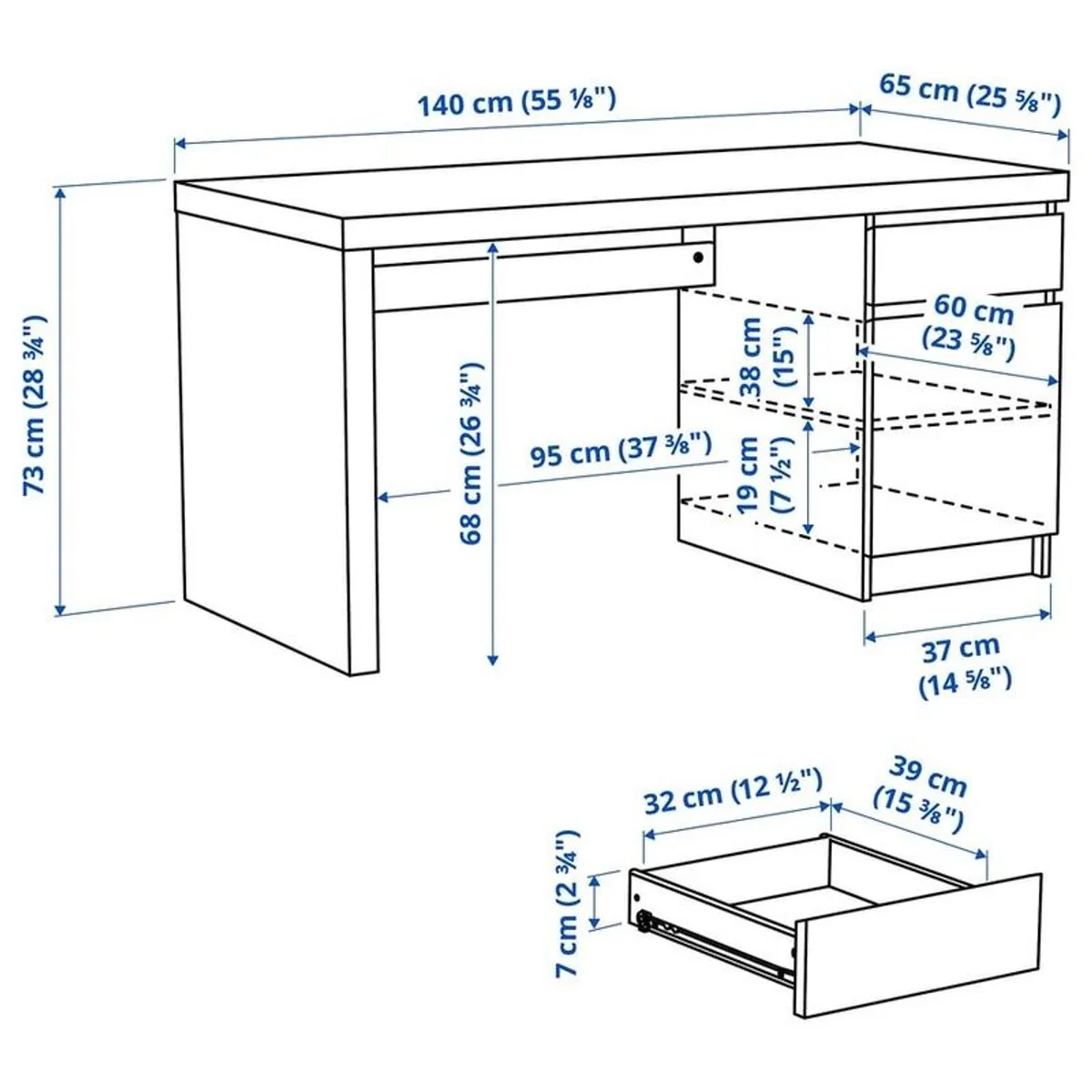 IKEA Malm Desk - Image 3