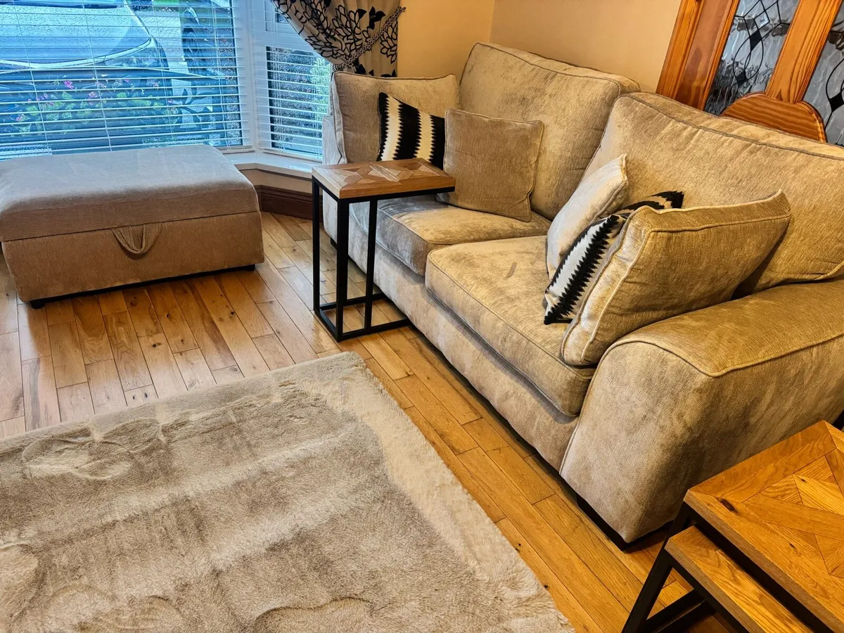 3 seater couch + love chair + storage footstool - Image 4