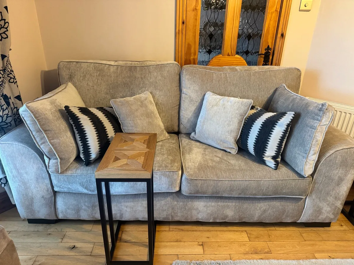 3 seater couch + love chair + storage footstool - Image 1