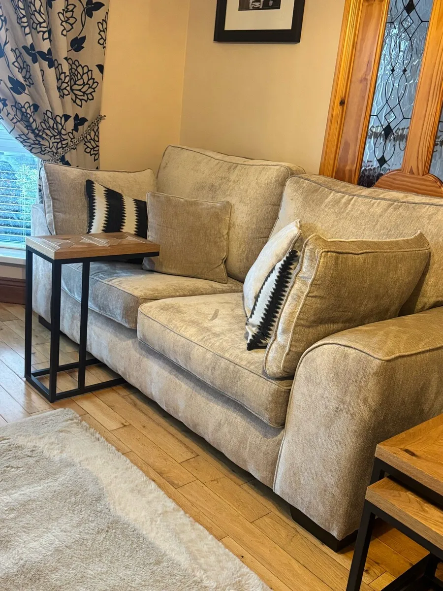 3 seater couch + love chair + storage footstool - Image 2