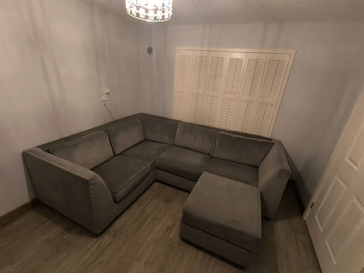 LHS Corner Sofa with Storage Footstool - Image 1