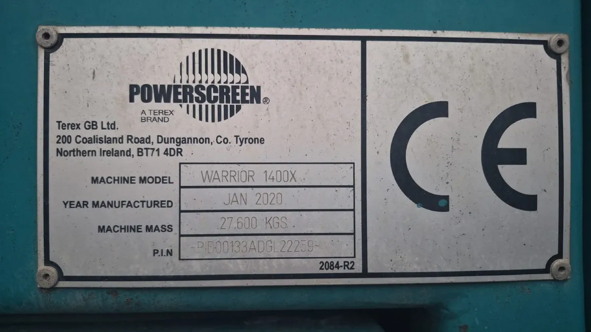 2020 Powerscreen Warrior 1400X Screener - Image 3