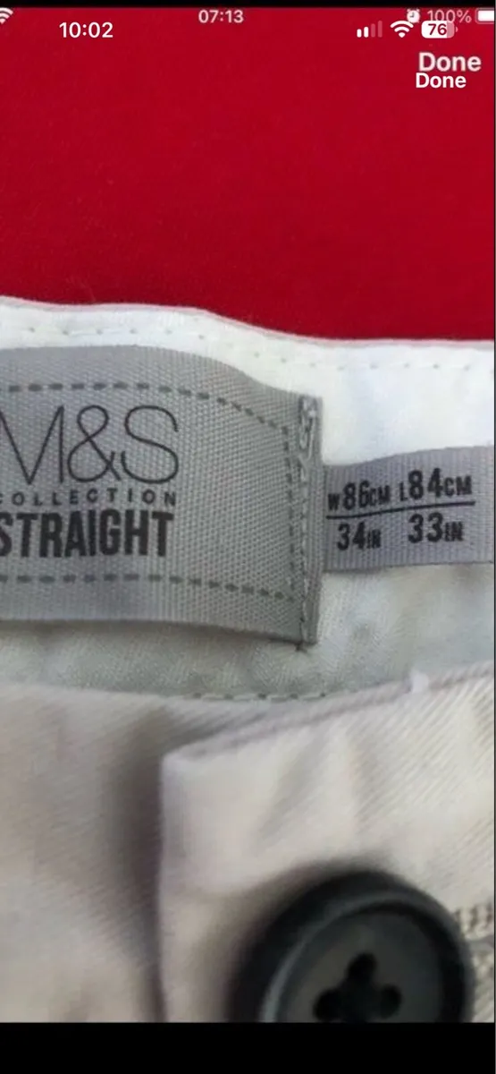 Mens M&S trousers W34” x L33” €10 - Image 4