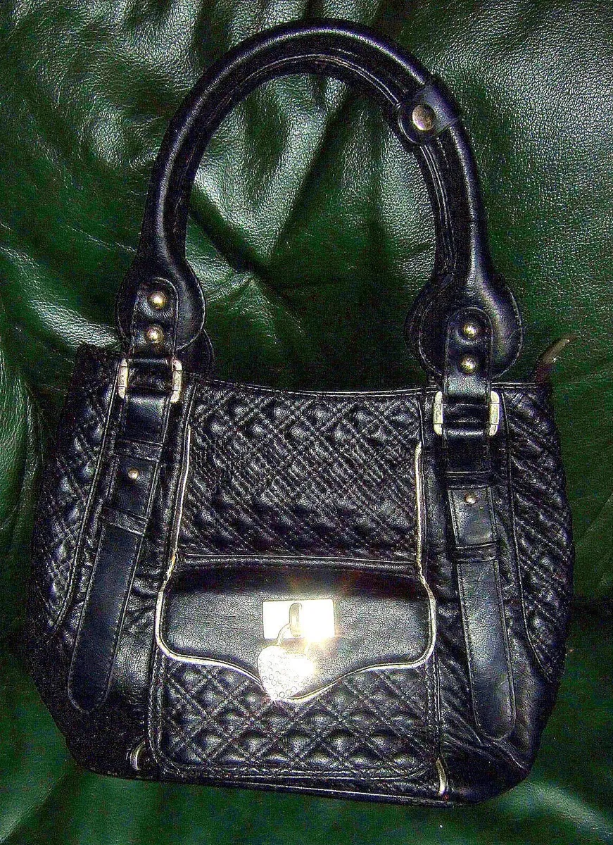 Pristine Black Quilted Satchel Handbag-Ex Display - Image 3