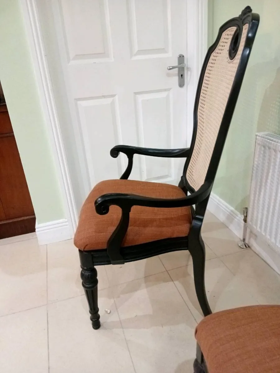 Set of six french style dining chairs - Image 4