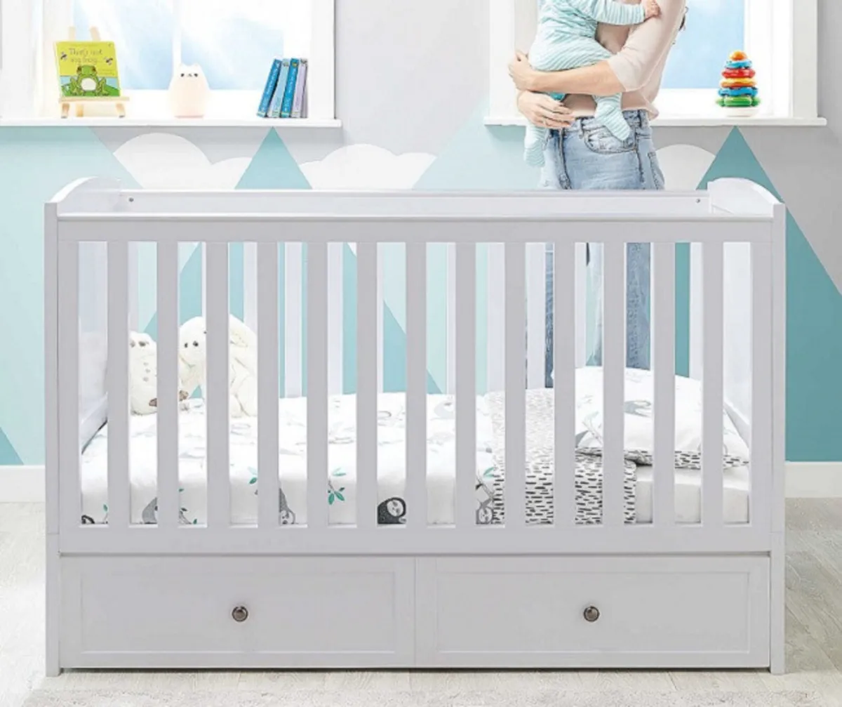 Mamia Nursery Cot Bed With Drawer - Image 2